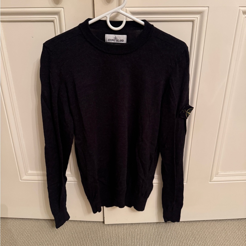 Stone Island Black Crewneck Sweater